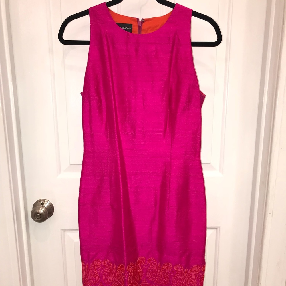 Donna Morgan 100% silk pencil dress